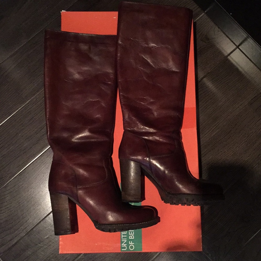 Benetton thick heel boots